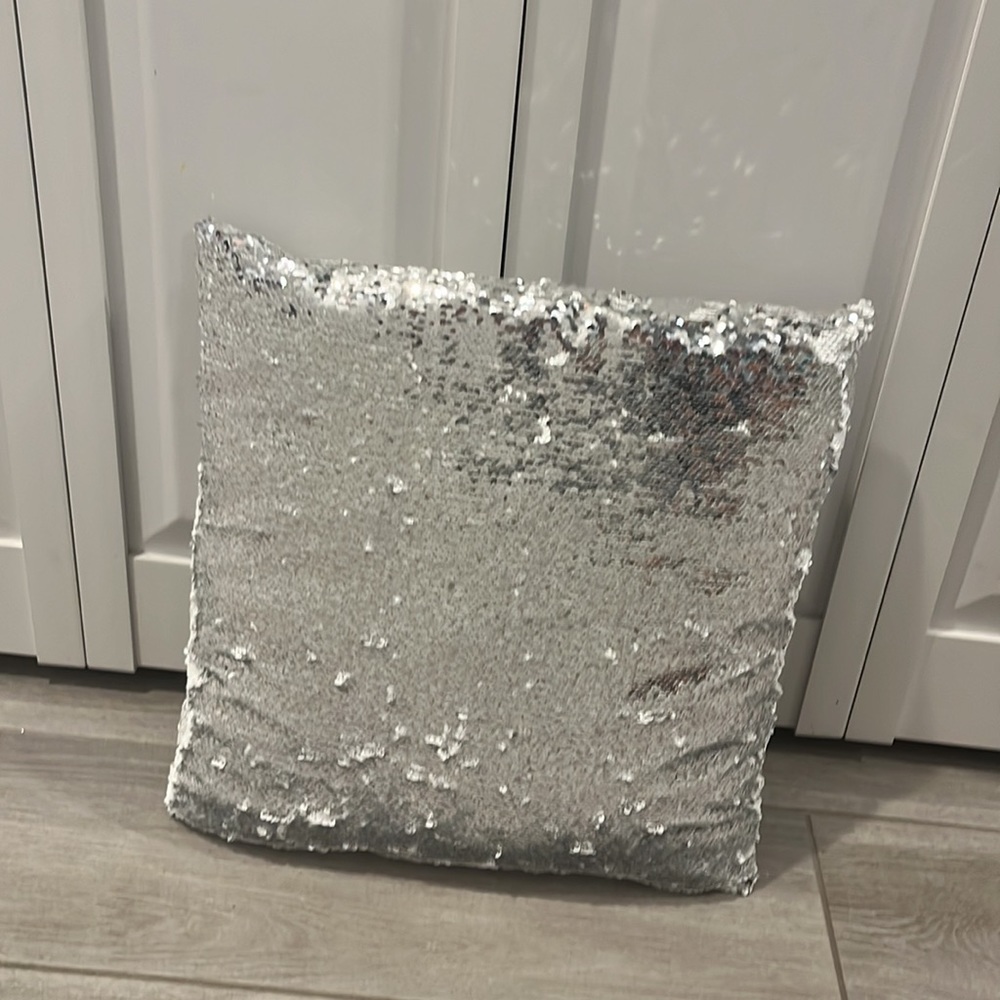 Sequin pillow.